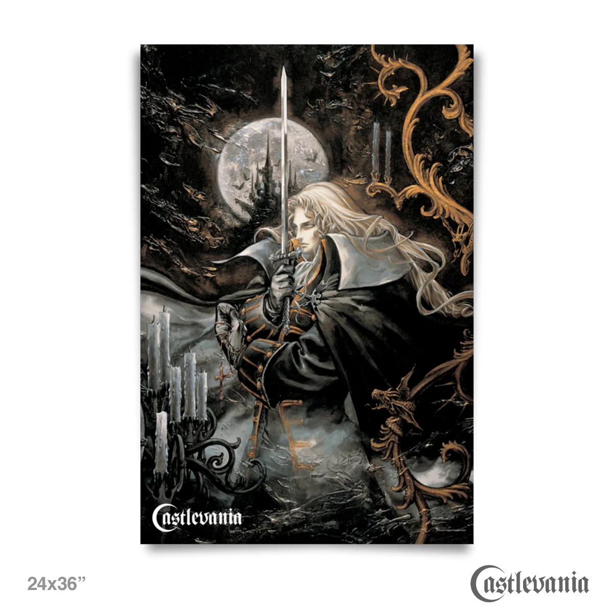 Alucard Plakat Castlevania Grafika Ścienna dla Fanów Gier