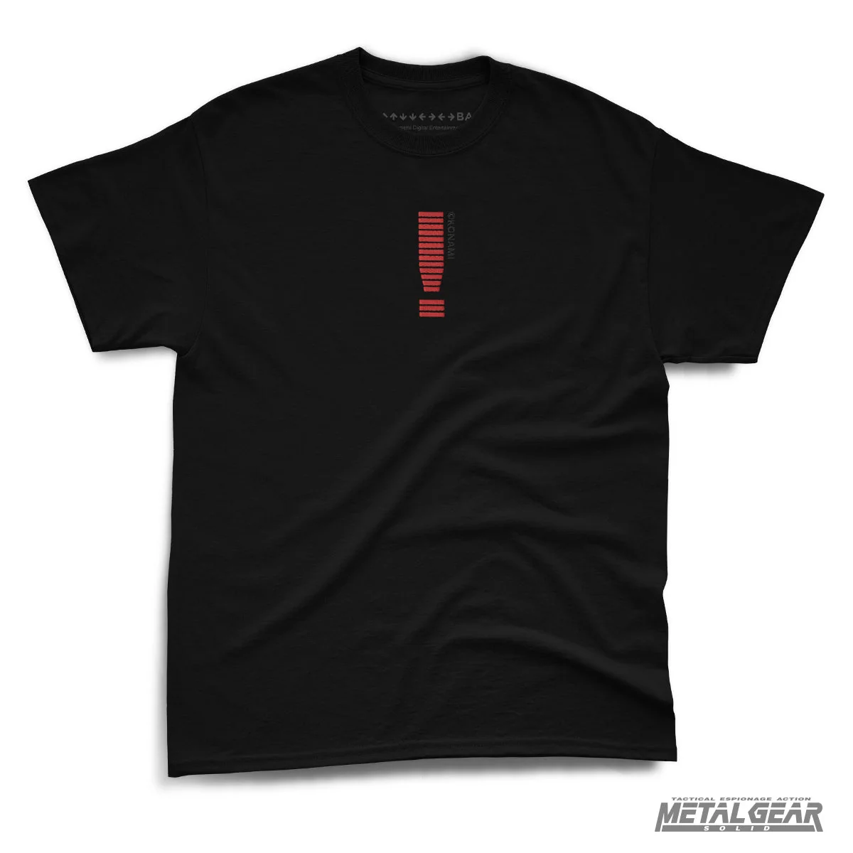 T-Shirt Metal Gear Solid Alert Bordada em Algodão Macio