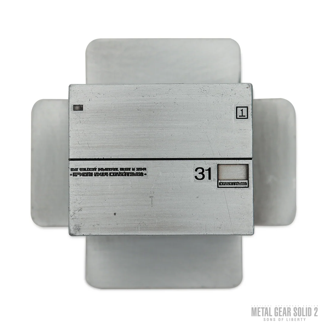 Caja de cartón réplica de Metal Gear Solid 2, coleccionable de Fanattik