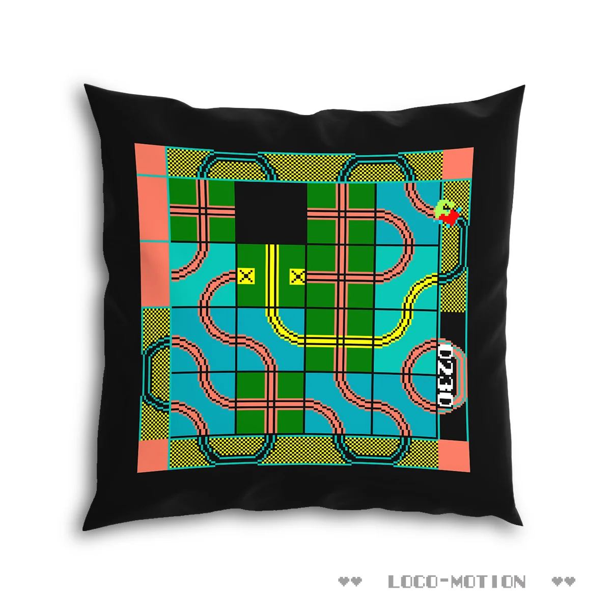 Locomotion Pillow 18x18 Inch Polyester Cushion with Hidden Zipper