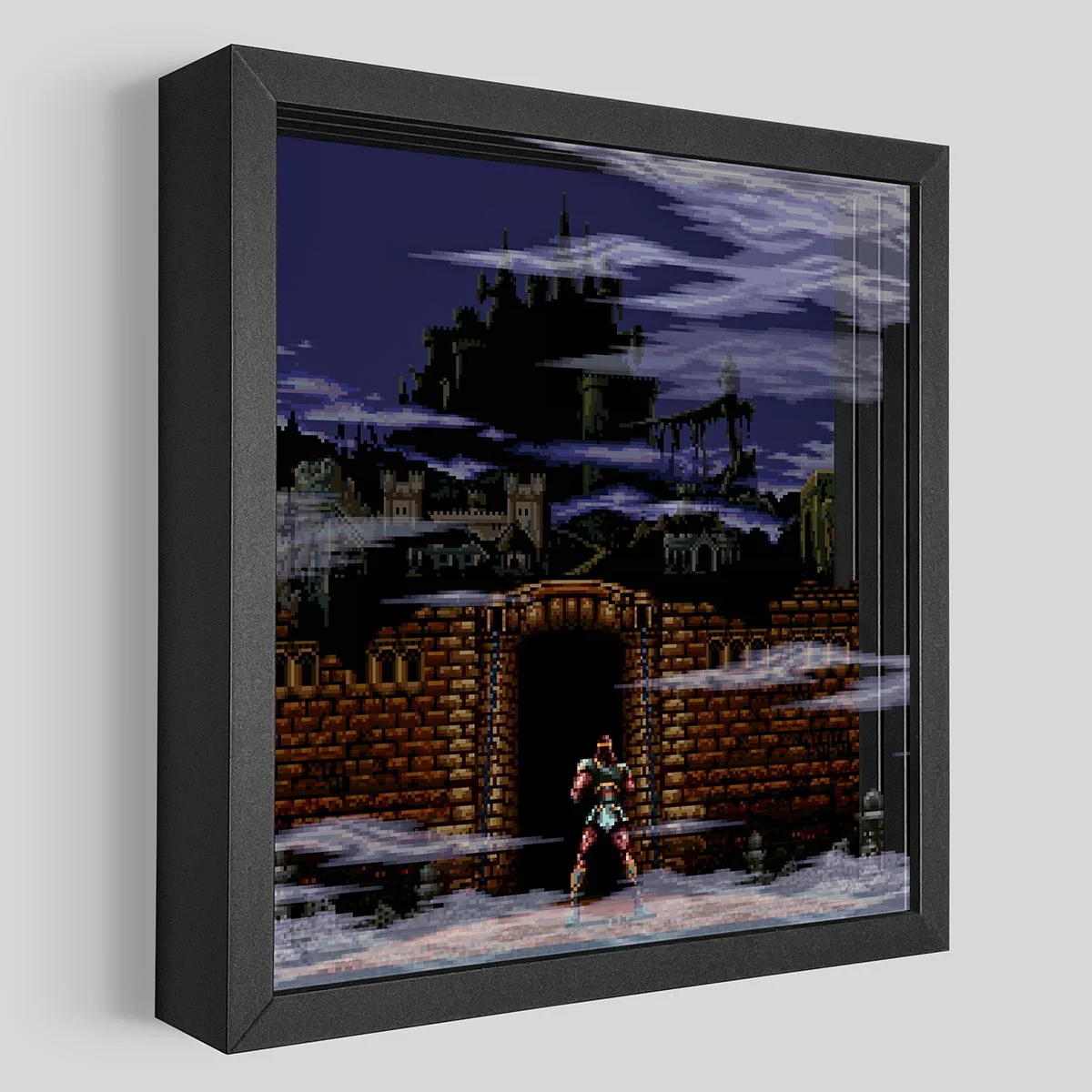 Super Castlevania IV 影子盒藝術牆面展示