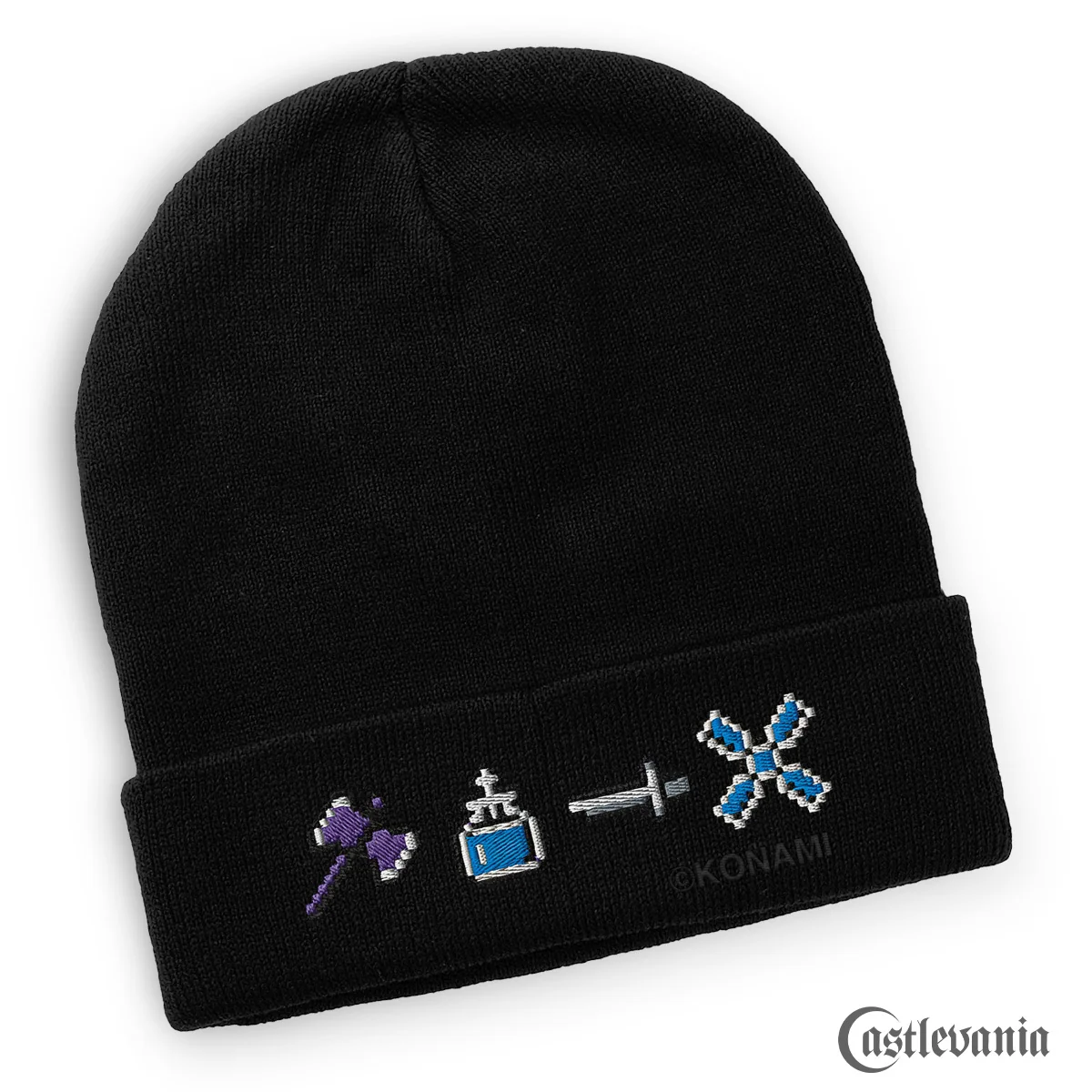 Weapon schwarze Beanie, enganliegende Unisex-Mütze