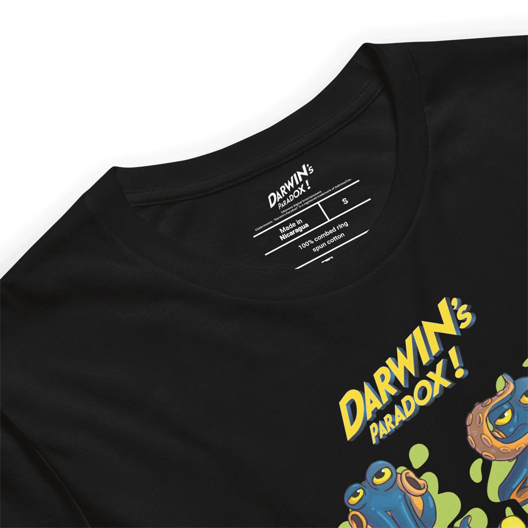 Darwin's T-shirt i sort kæmmet bomuld med unisex-pasform