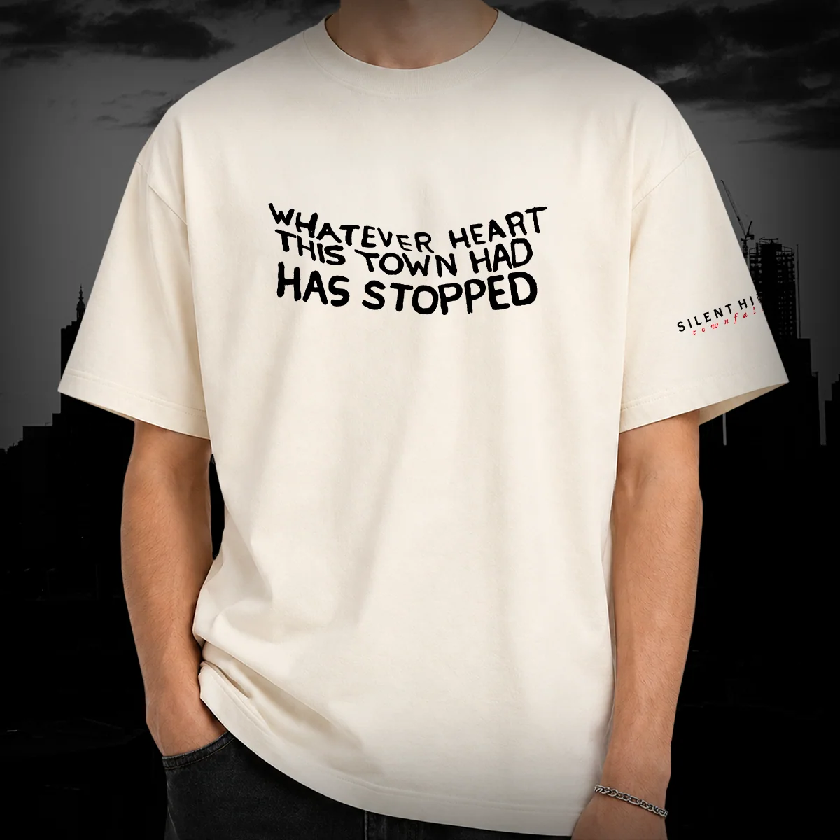 SILENT HILL: Townfall Oversize T-Shirt van Zwaar Katoen
