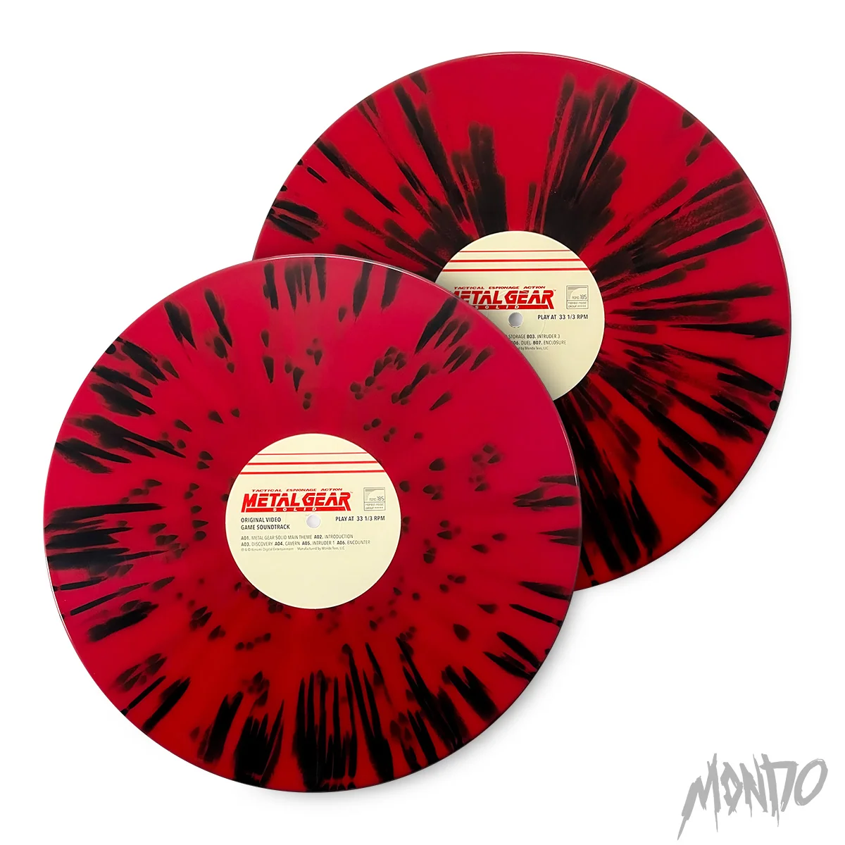 Metal Gear Solid Vinyl Soundtrack 2XLP Red Black Splatter