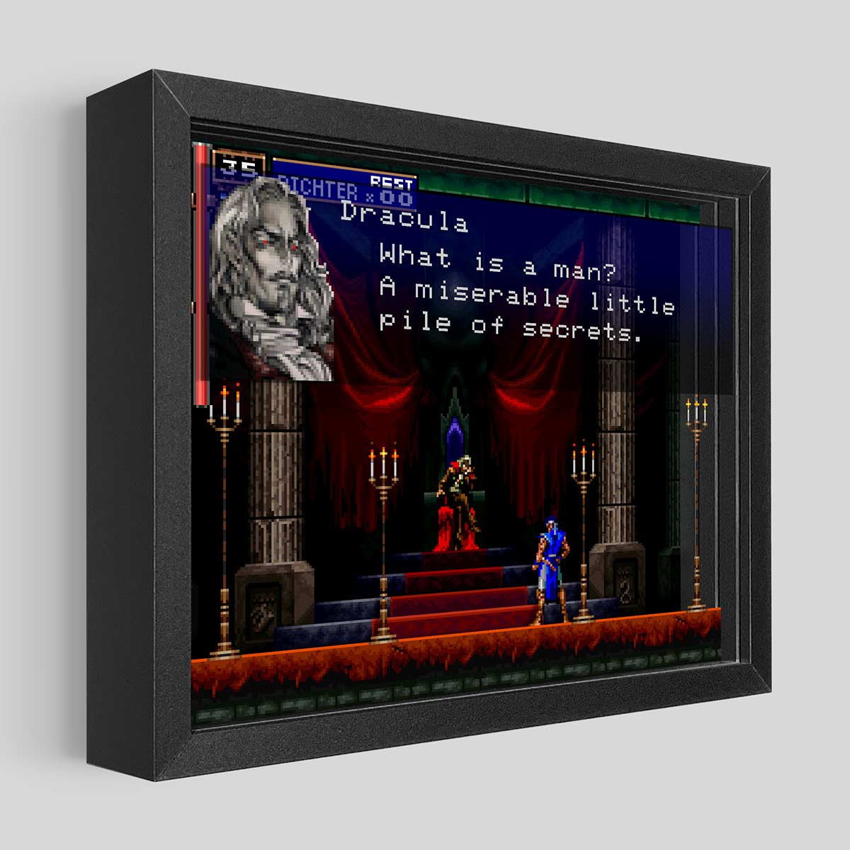 Castlevania SOTN Dracula Shadowbox Art Collectible