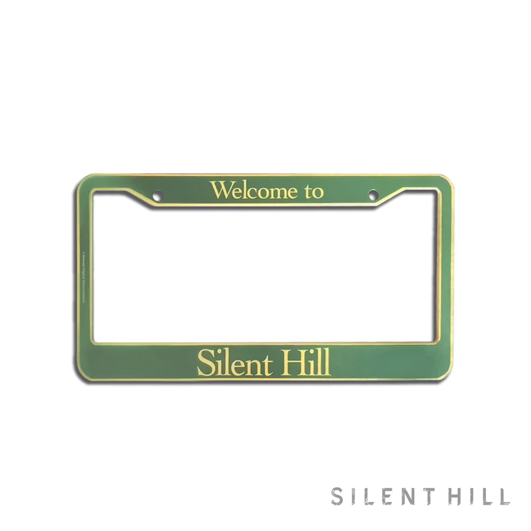 SILENT Hill grüner Kennzeichenrahmen - UV-bedrucktes Auto-Zubehör aus Aluminium