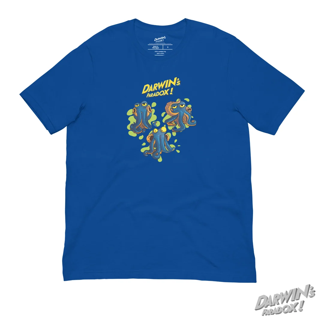 Darwin's T-Shirt Blue Combed Cotton Gaming Tee