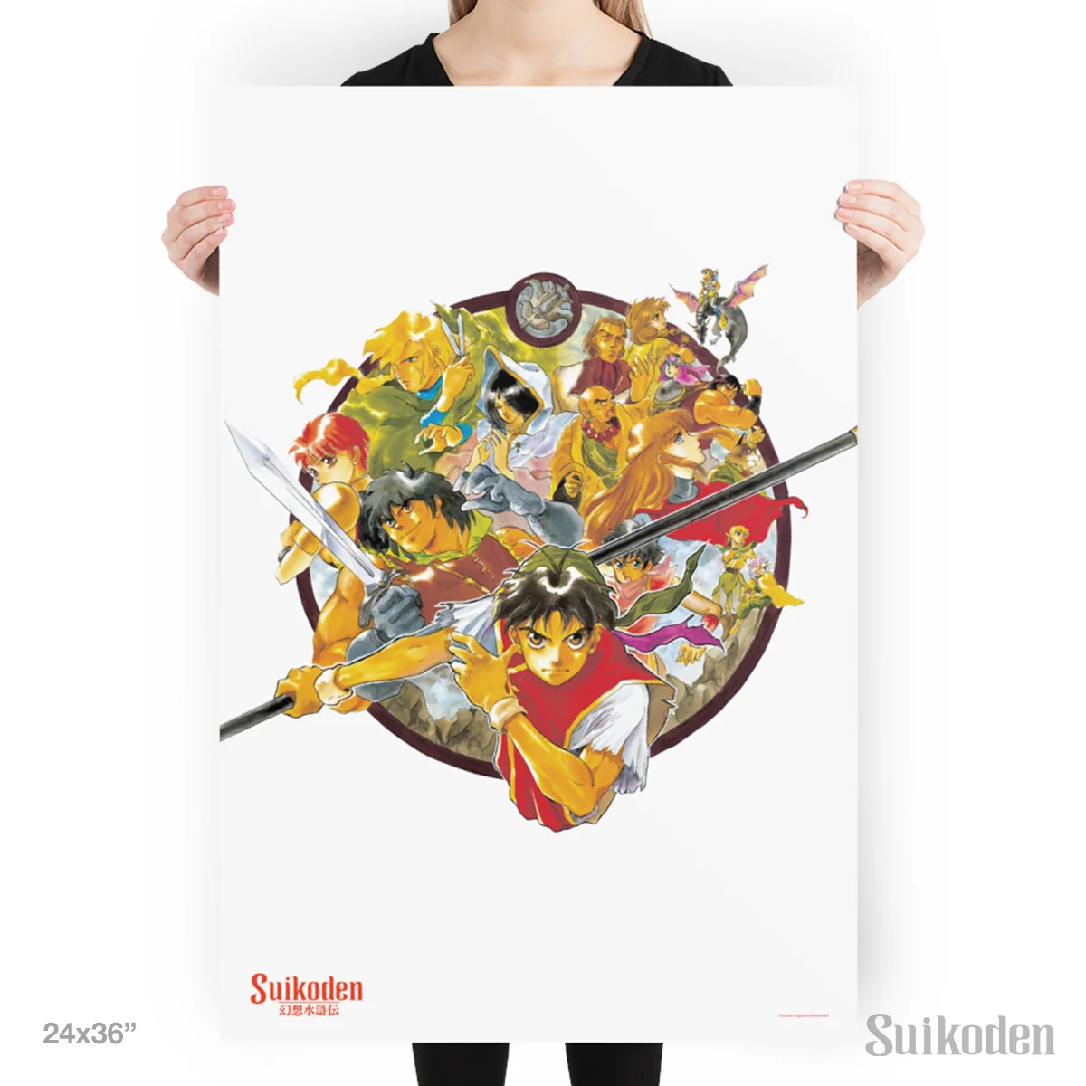 Suikoden Plakat z Grafiką Stars of Destiny na Papierze Matowym