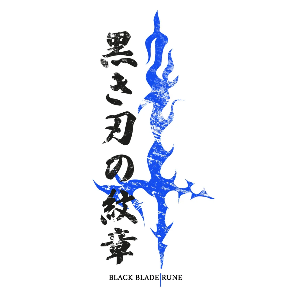 T-Shirt Runa Lâmina Negra da Saga Suikoden