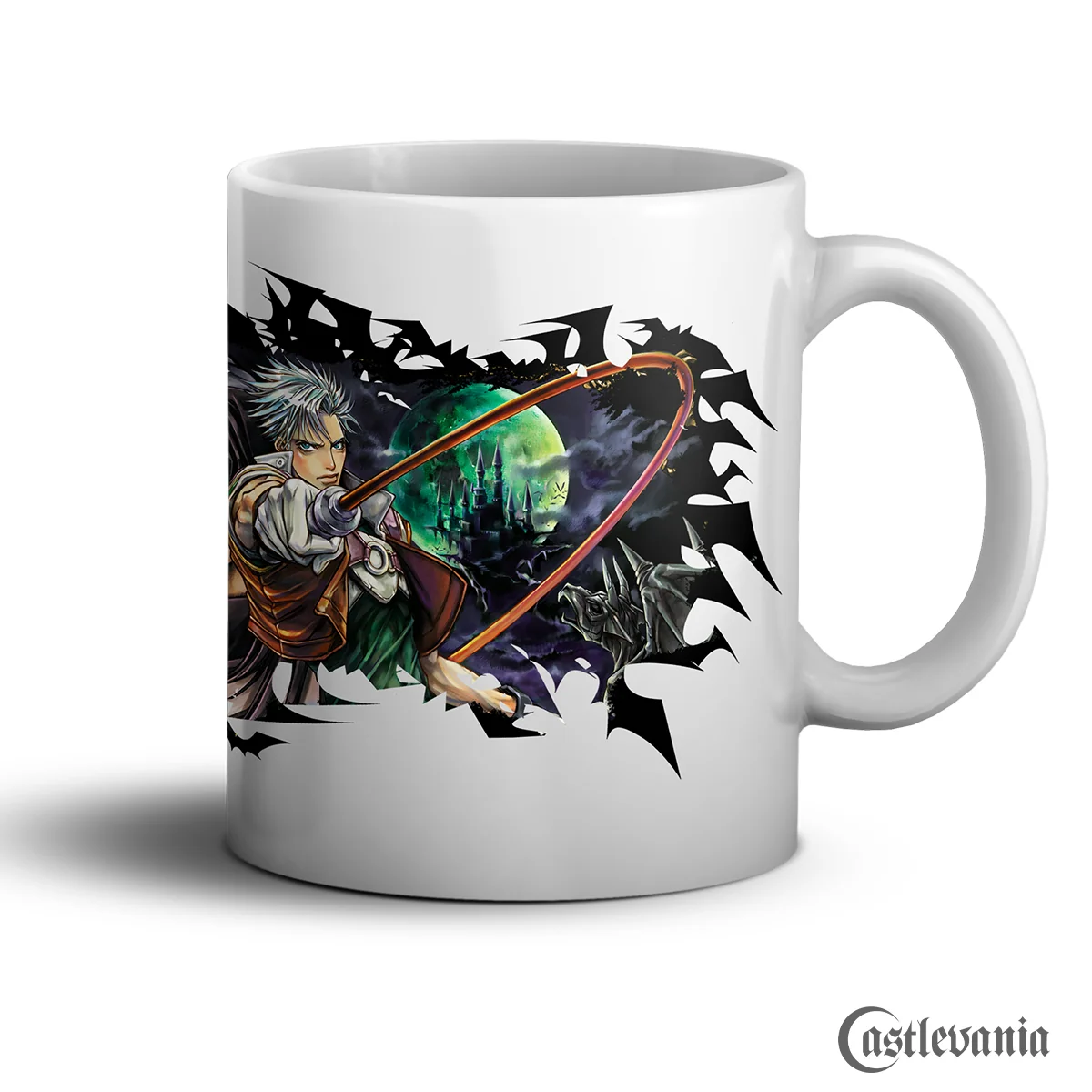 Castlevania Circle of The Moon hvidt keramisk krus