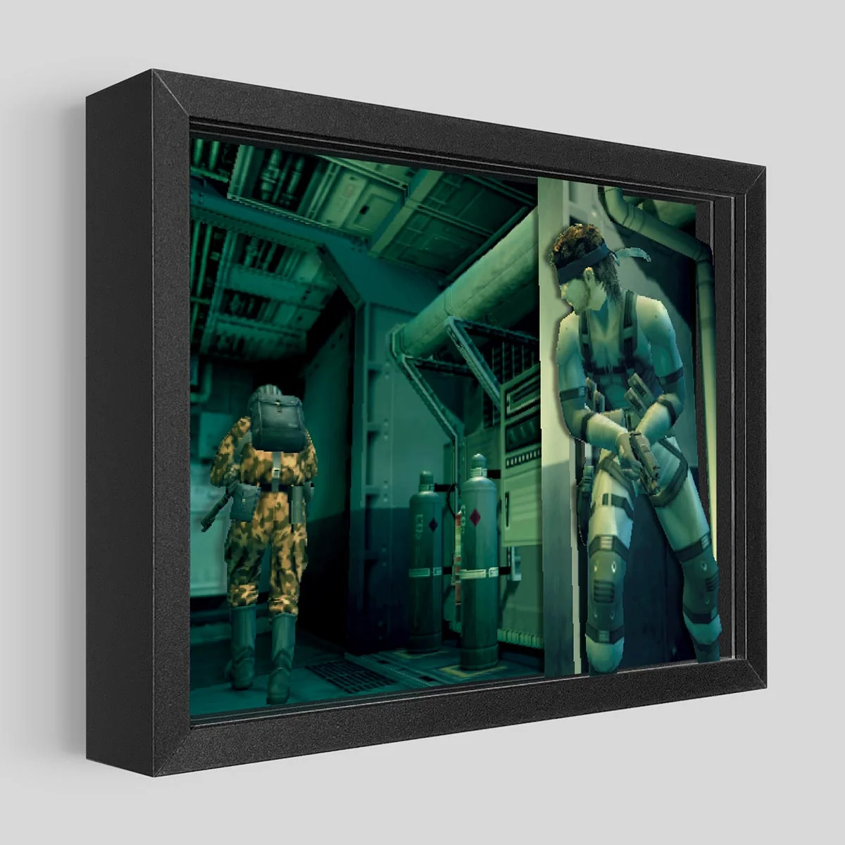 Metal Gear Solid Snake Shadowbox Art Collectible Wall Piece