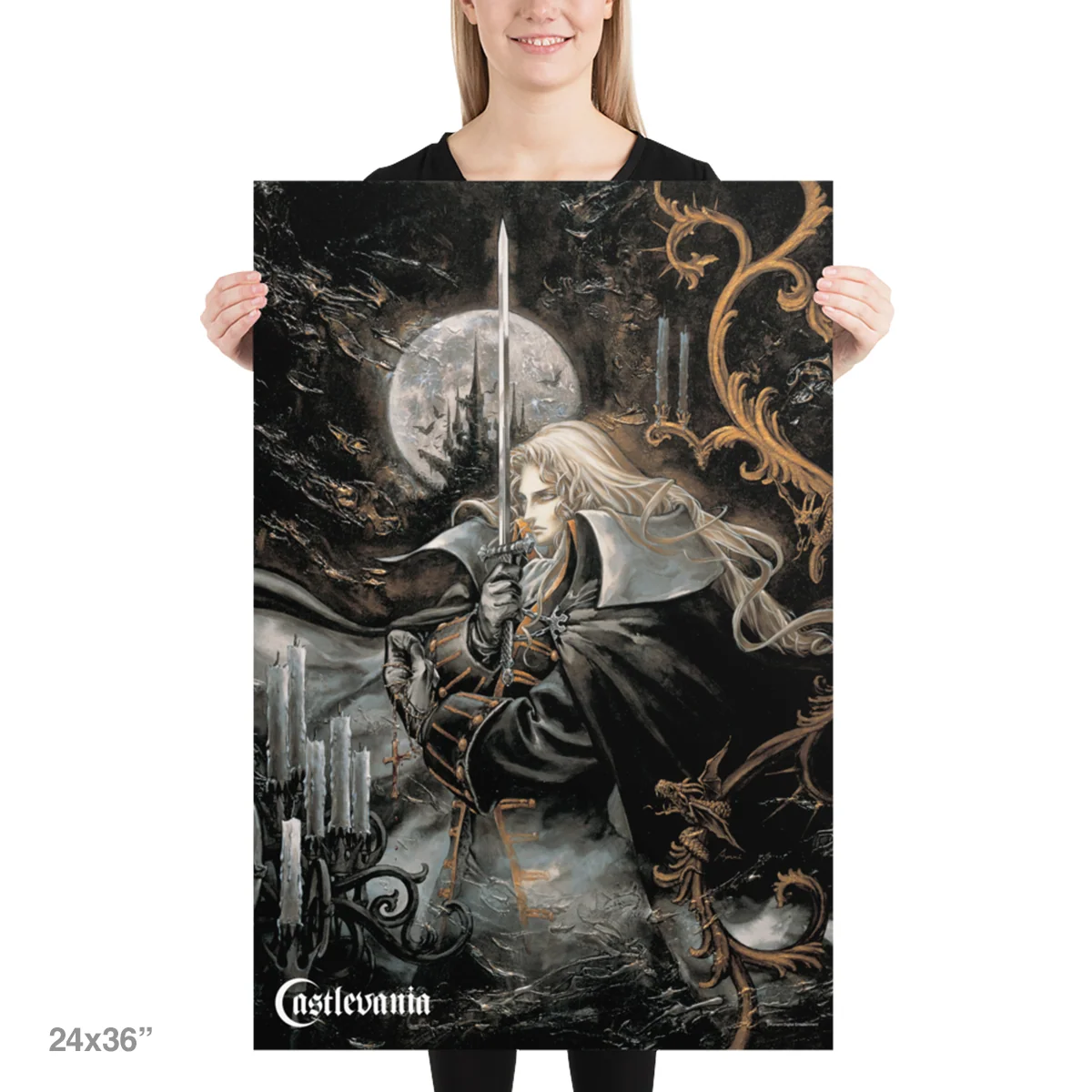 Alucard Plakat Castlevania Grafika Ścienna dla Fanów Gier
