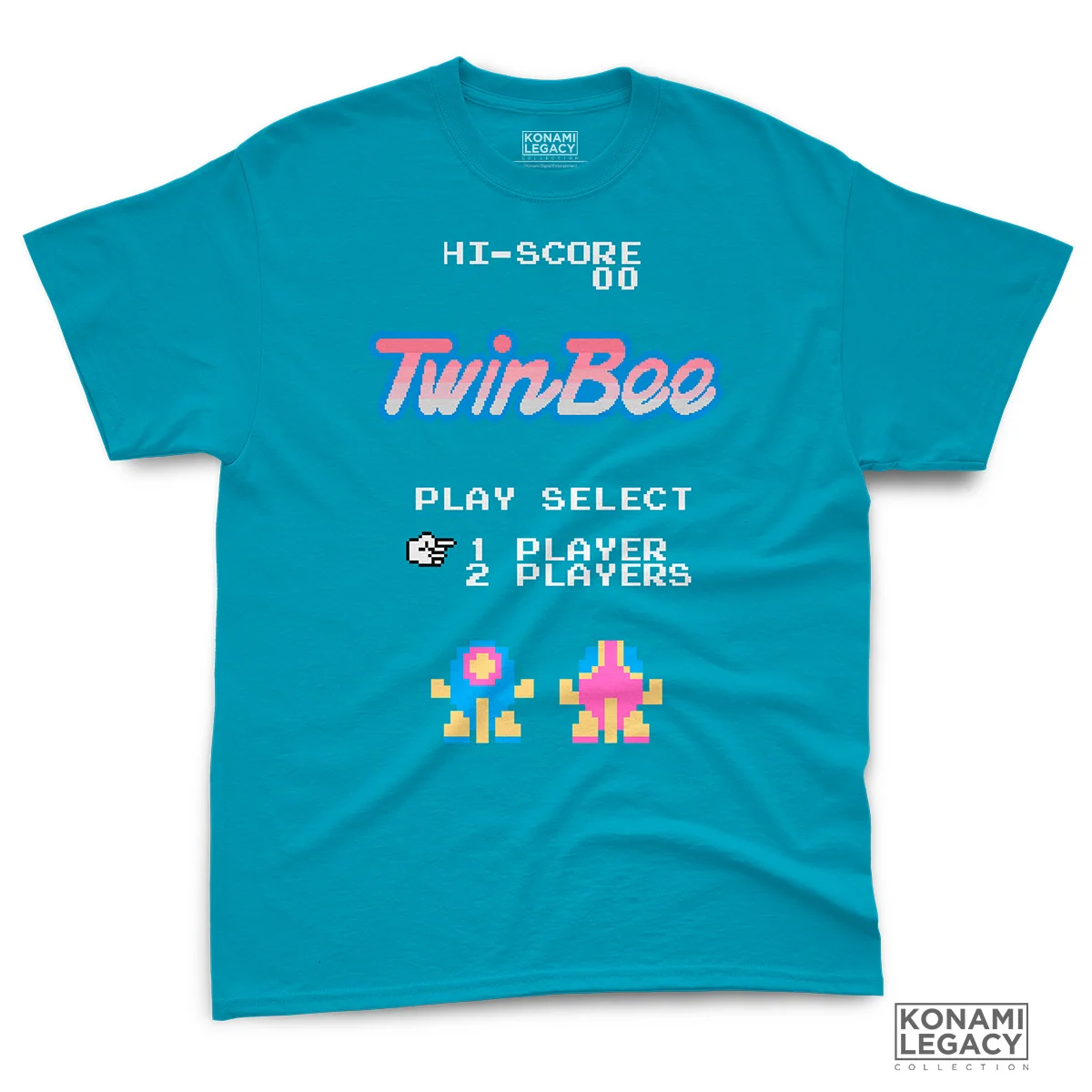 Koszulka TwinBee Play Select CYAN dla fanów retro gier