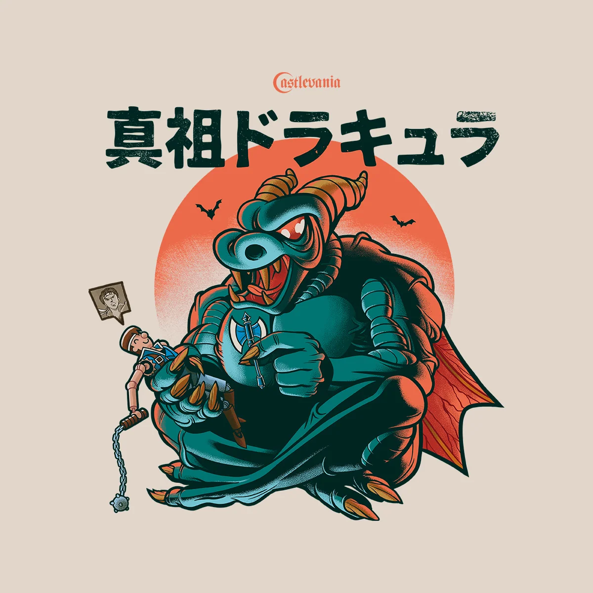 Camiseta Dracula Monster Form, diseño exclusivo OKS para hombre