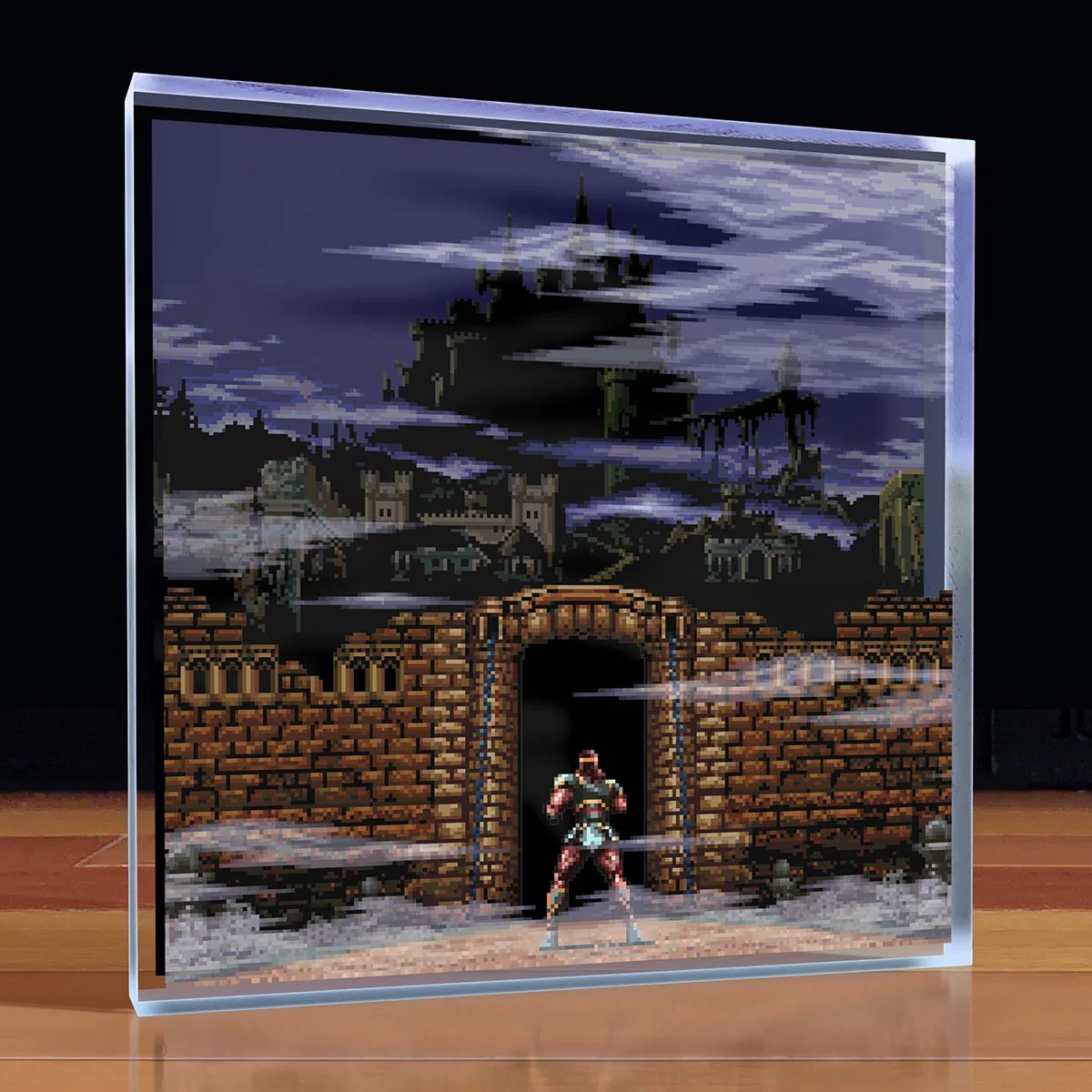 Super Castlevania IV Desktop Art met Simon Belmont en Dracula