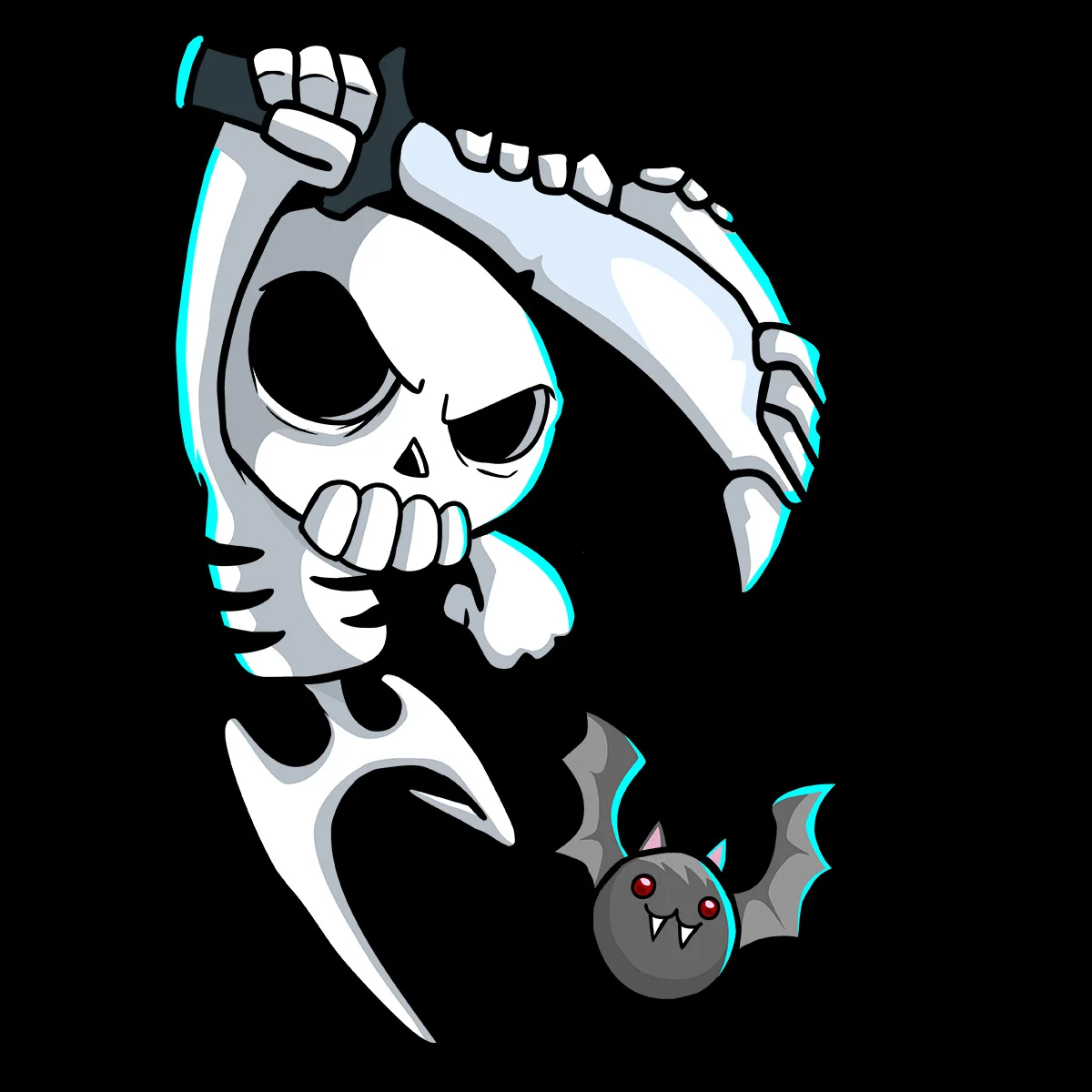 Skelly and Imber 印花設計黑色 T 裇
