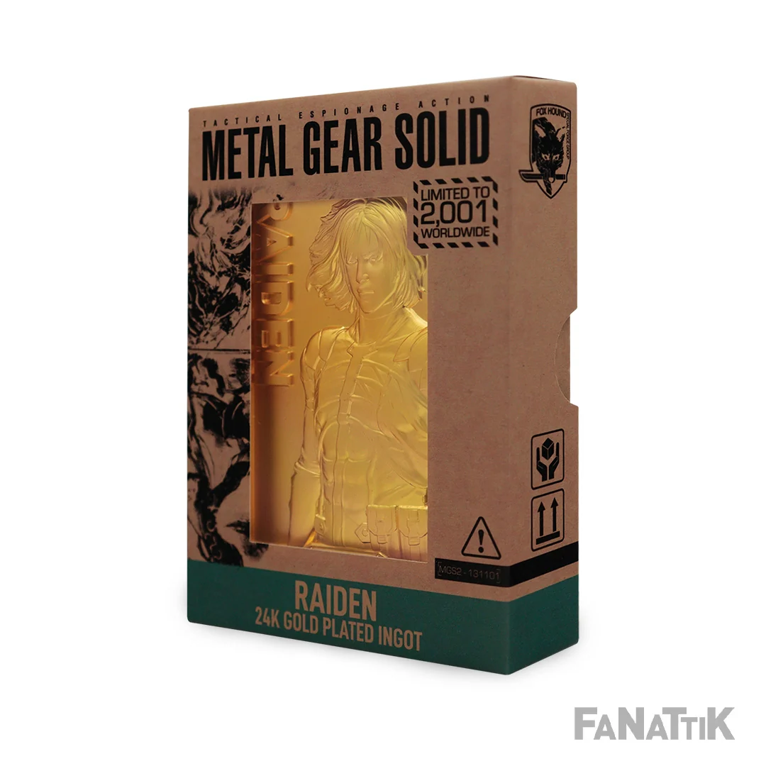 Metal Gear Solid 2 Raiden 24k 鍍金限量金條