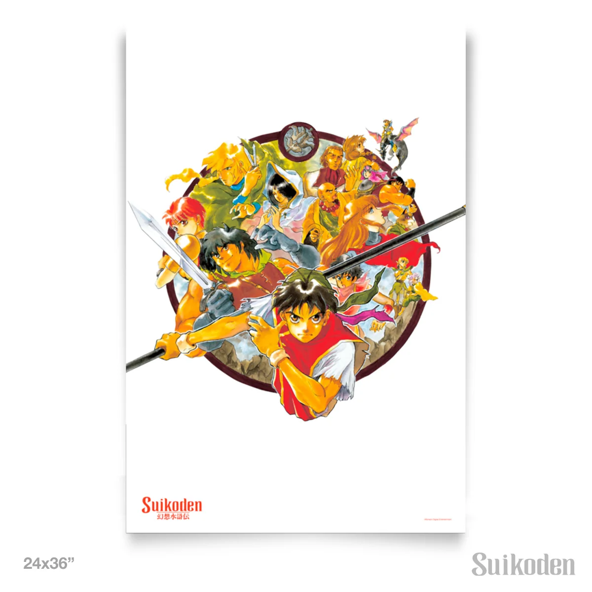 Suikoden Plakat z Grafiką Stars of Destiny na Papierze Matowym