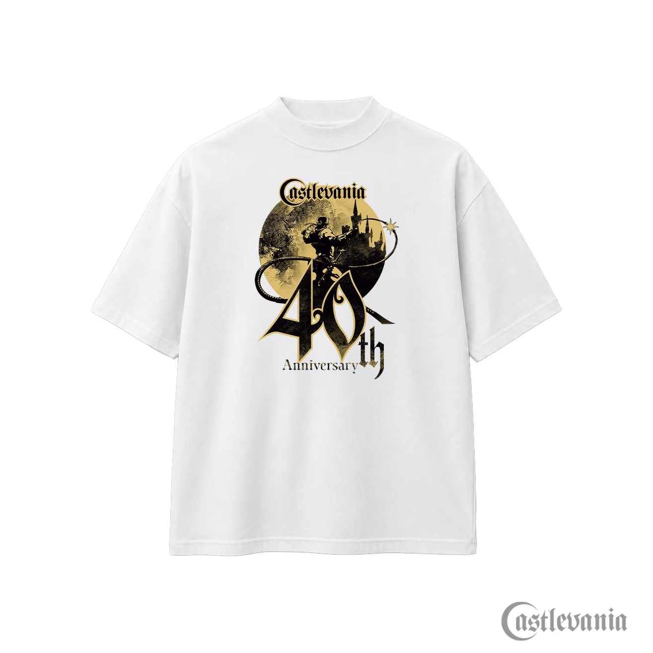 Castlevania 40th Anniversary Logo Oversized T-Shirt Off-White