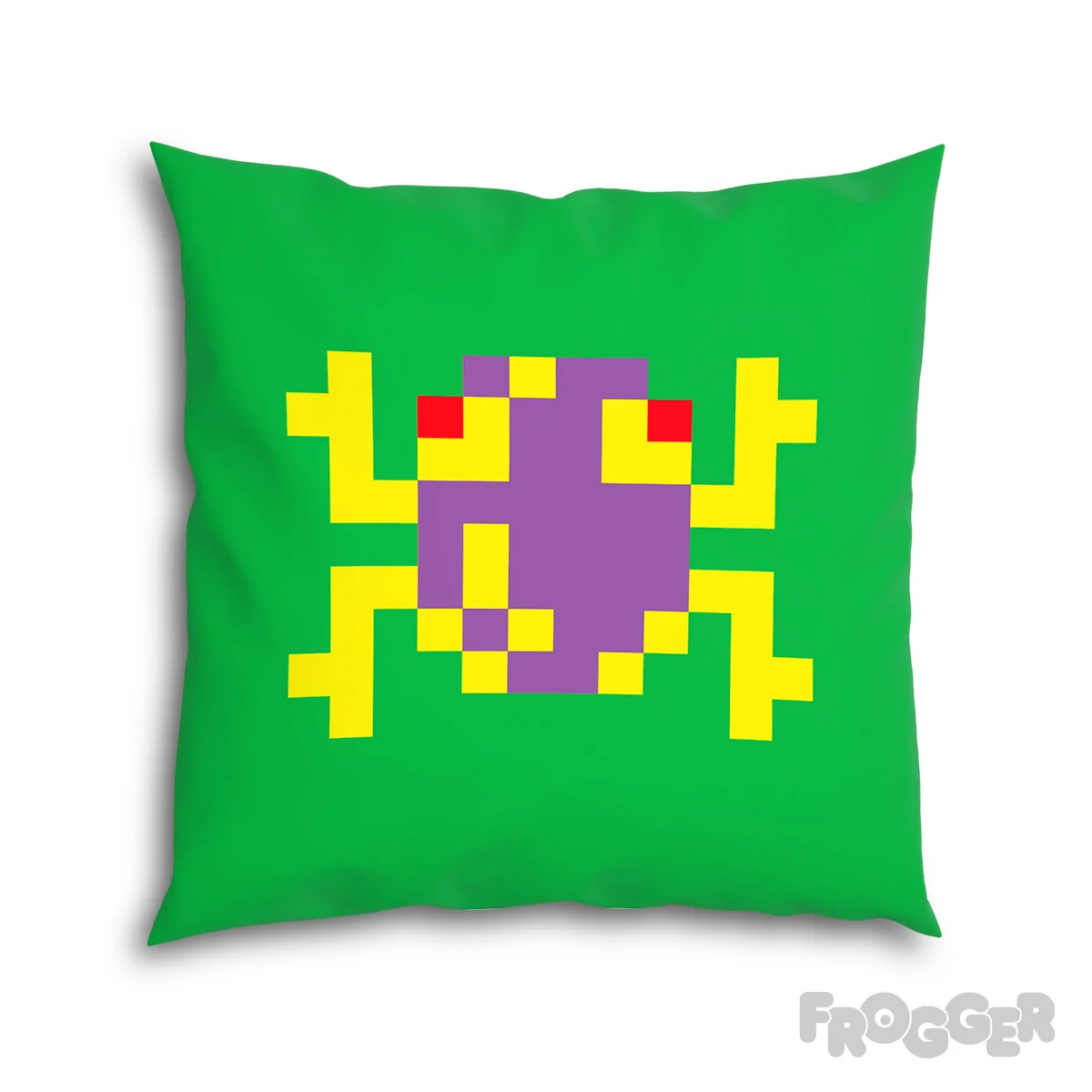 Frogger Green Pillow 18x18 Retro Arcade Throw Cushion
