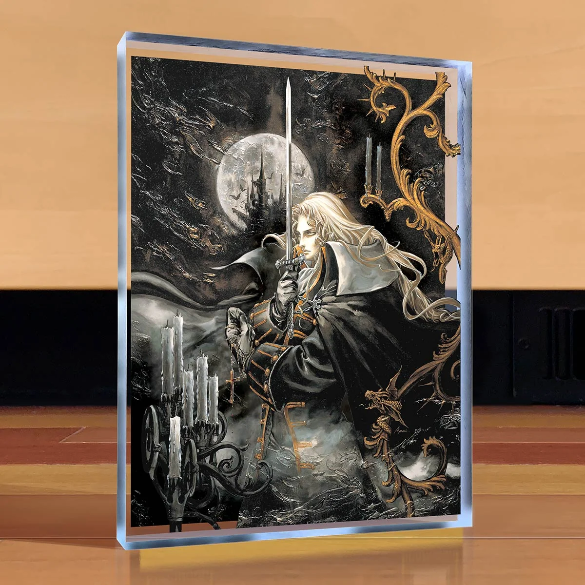 Castlevania SOTN Alucard 肖像桌面藝術畫