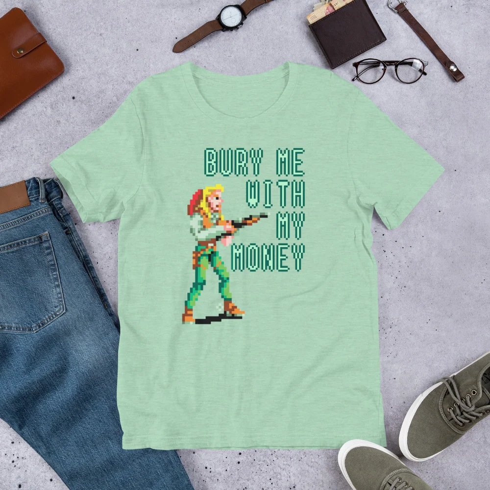 Bury Me With My Money T-Shirt Western-Shooter-Grafik