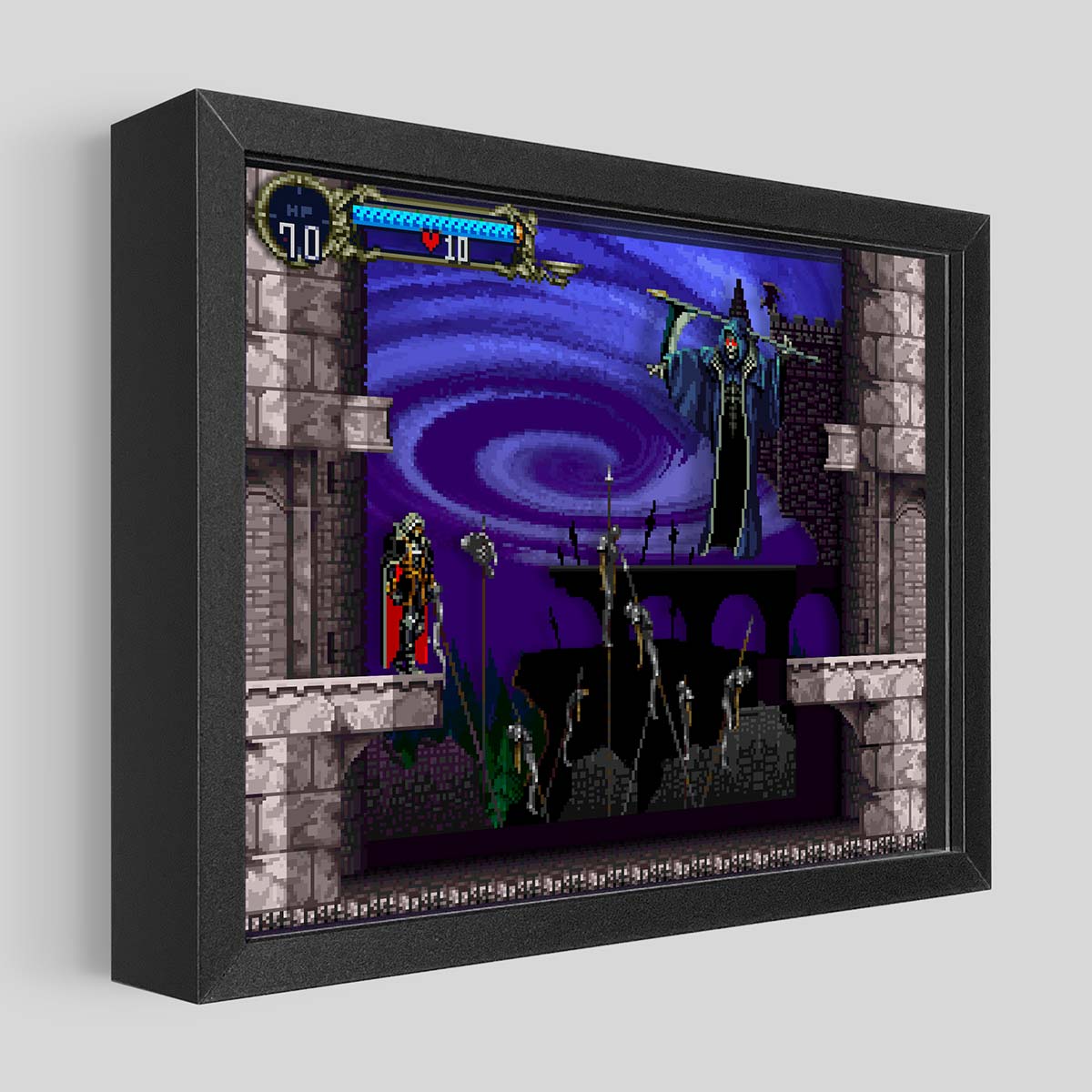 Castlevania SOTN Death Shadowbox Art From Artovision
