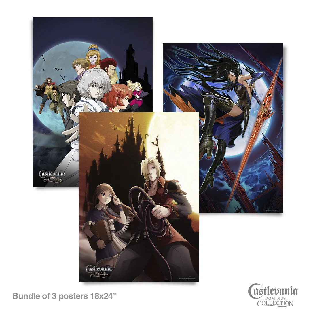 Castlevania Dominus Collection Zestaw Plakatów z Gotyckimi Grafikami