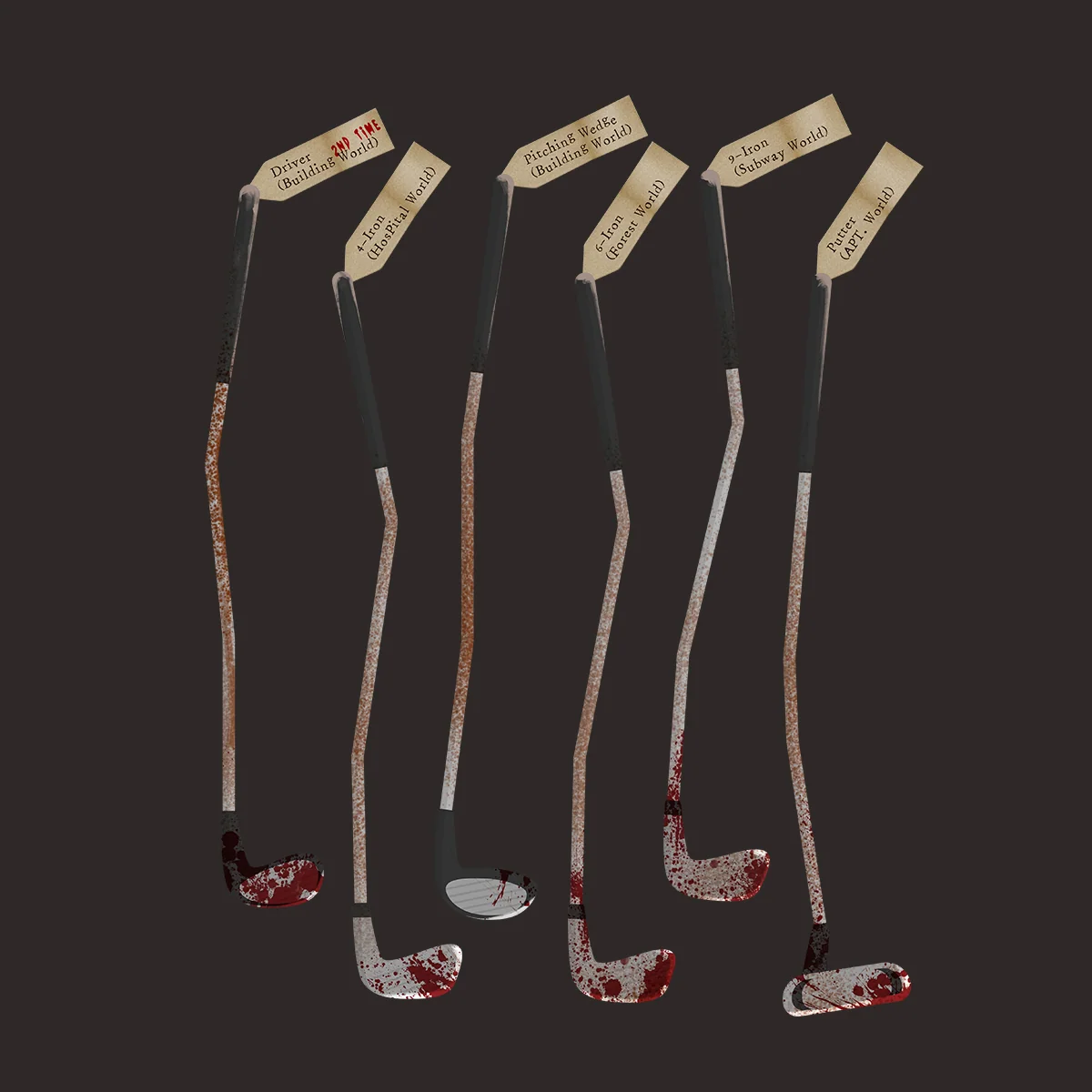 T-shirt Golf Clubs, lekki bawełniany tee South Ashfield Heights