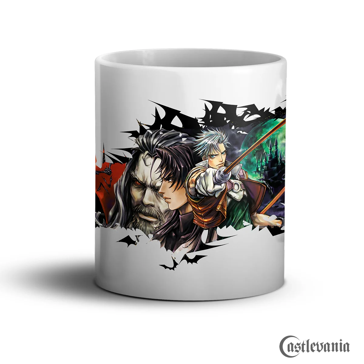 Castlevania Circle of The Moon hvidt keramisk krus