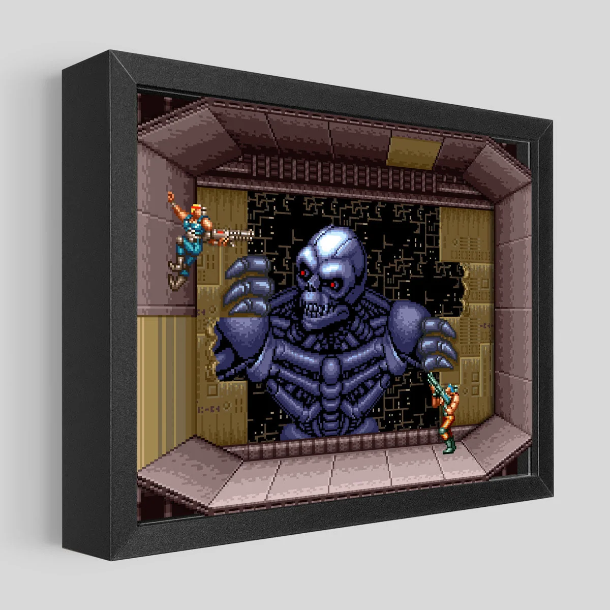 Contra III Shadowbox Art Featuring Rizer and Bean