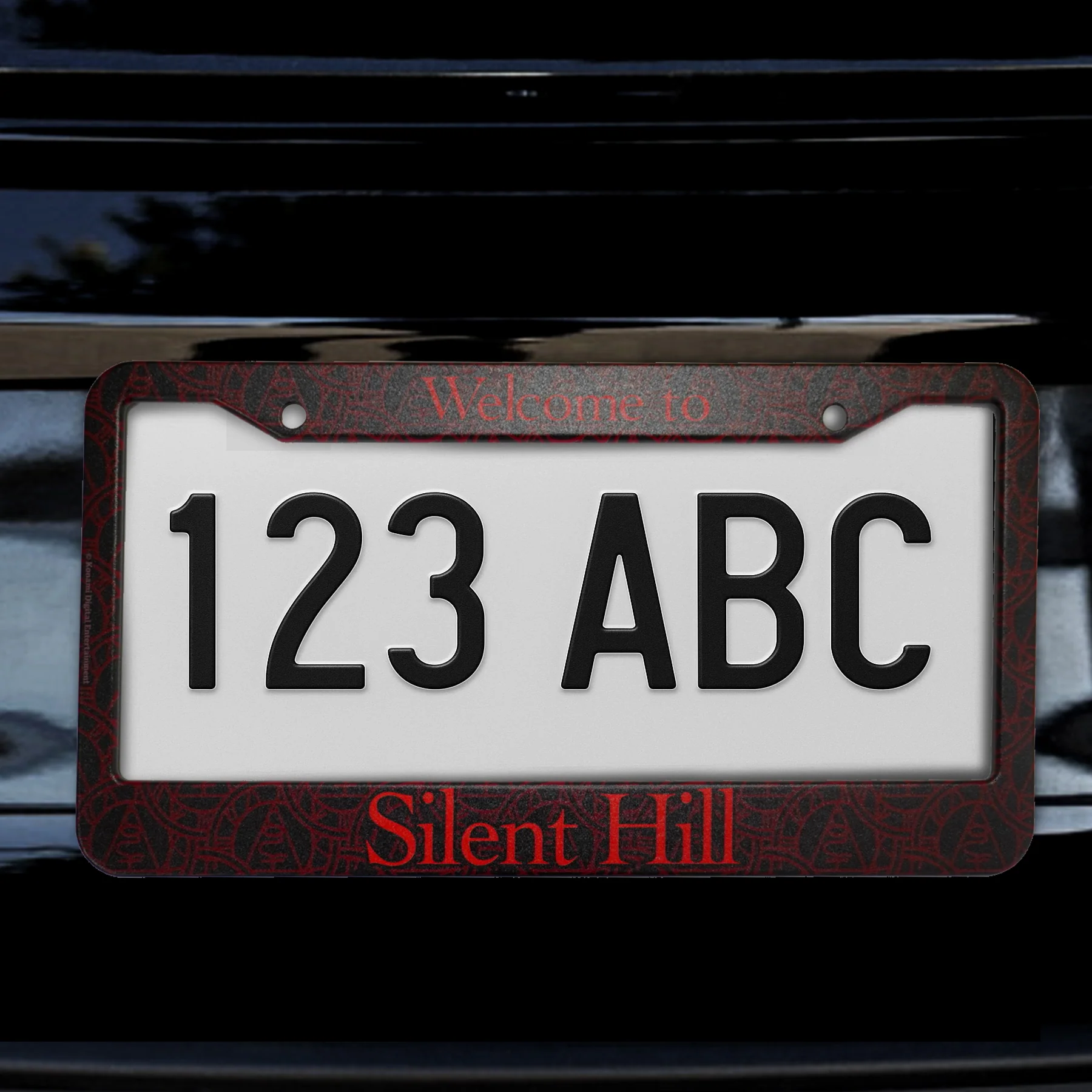 SILENT Hill Seal of Metatron nummerpladeholder - rød horror-biludstyr