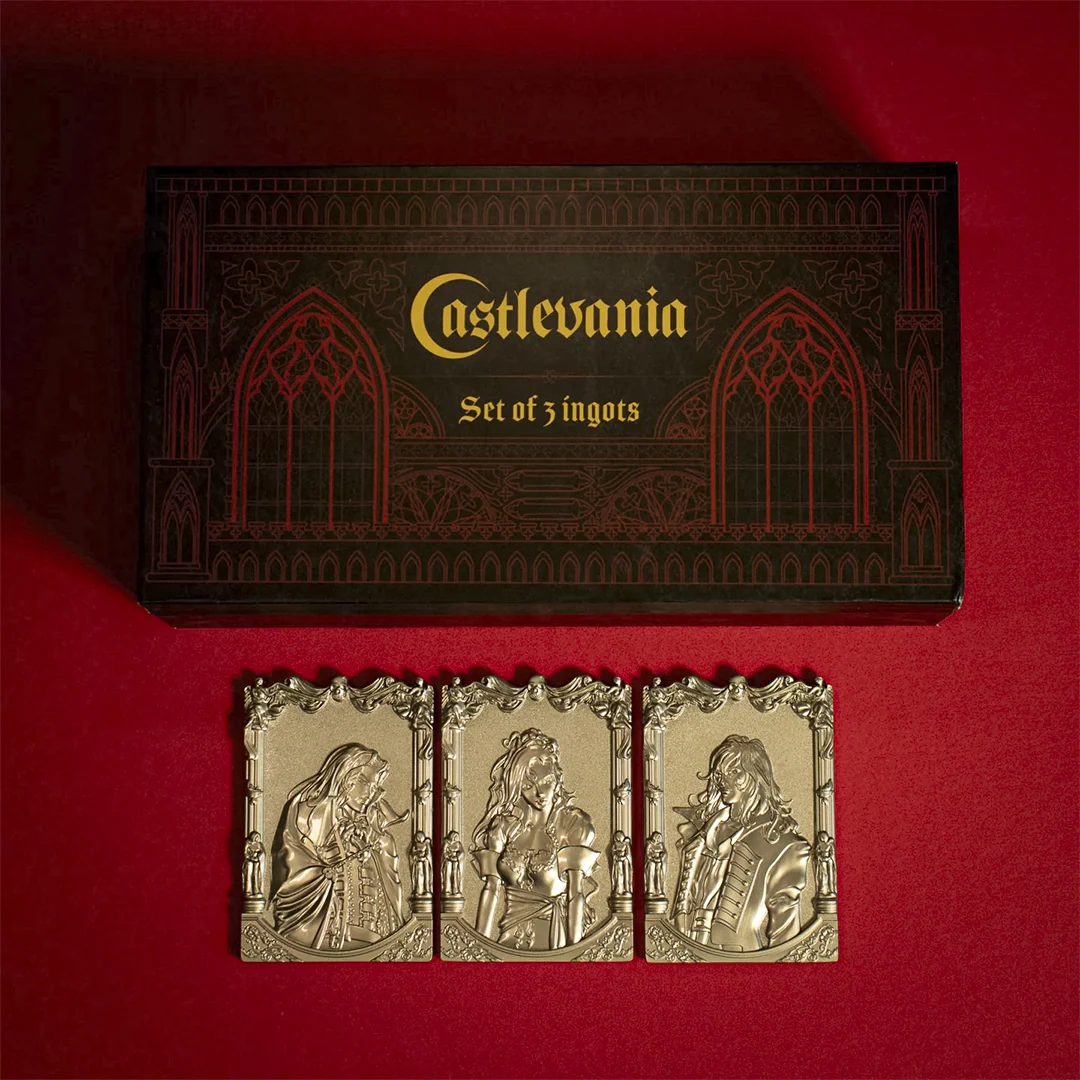 Castlevania begrænset udgave sæt med tre metalbarer