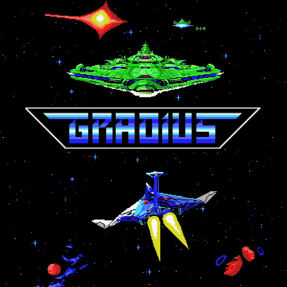 Gradius Space Battle -t-paita klassisten arcadepelien faneille
