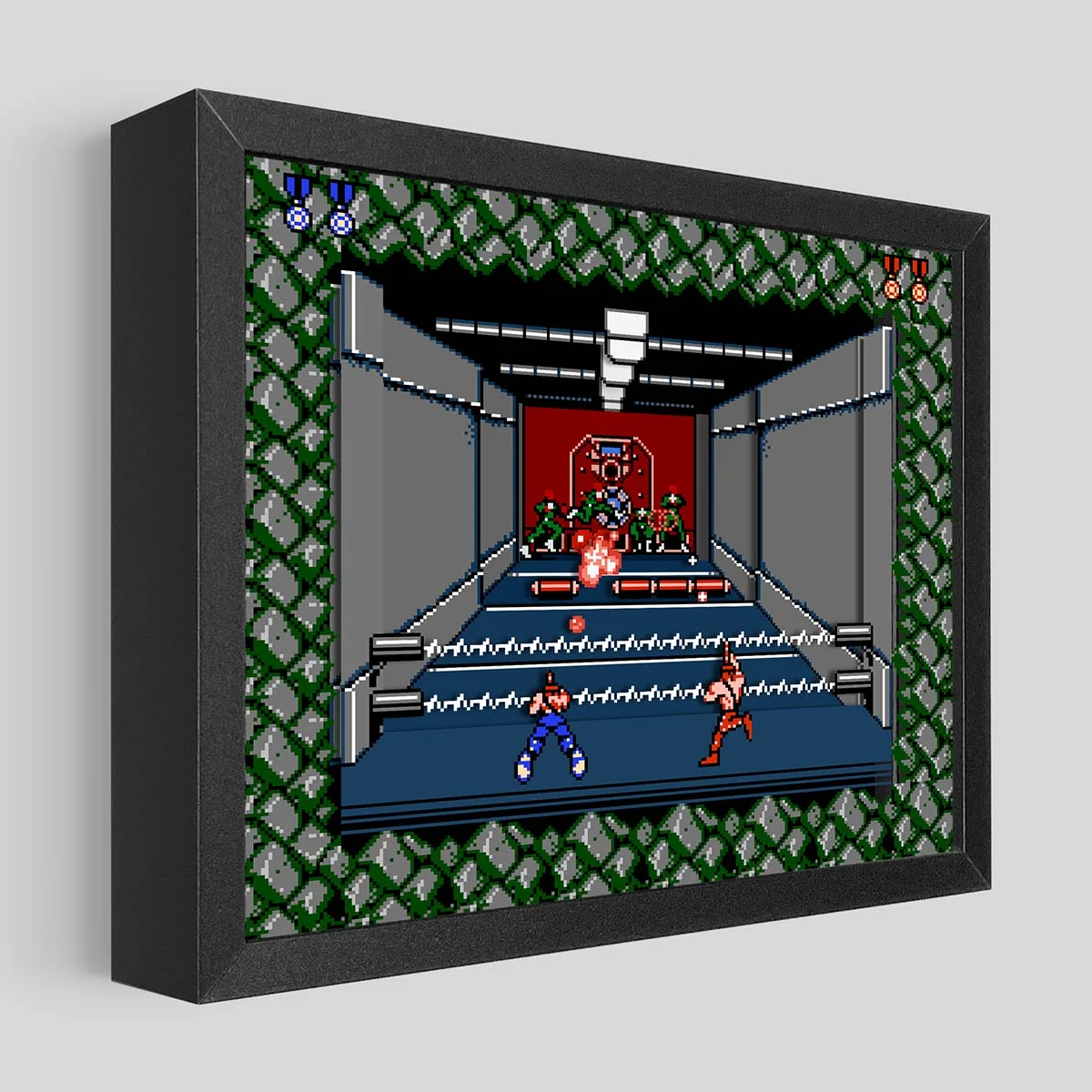 Contra Stage Two Shadowbox Art in a Finished MDF Frame