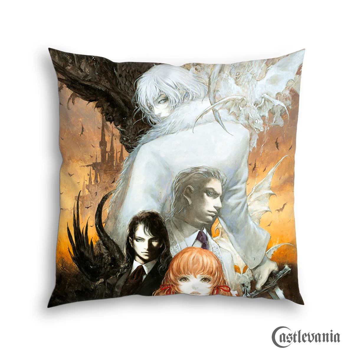 Castlevania Aria of Sorrow Throw Pillow with Hidden Zipper