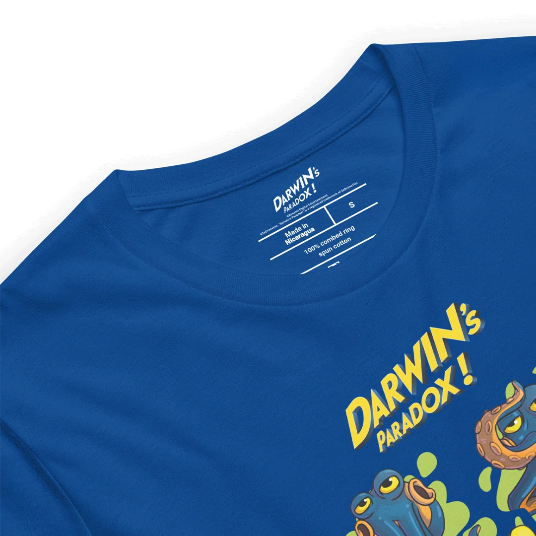 Darwin's T-Shirt Blau Gekämmte Baumwolle Gaming Tee