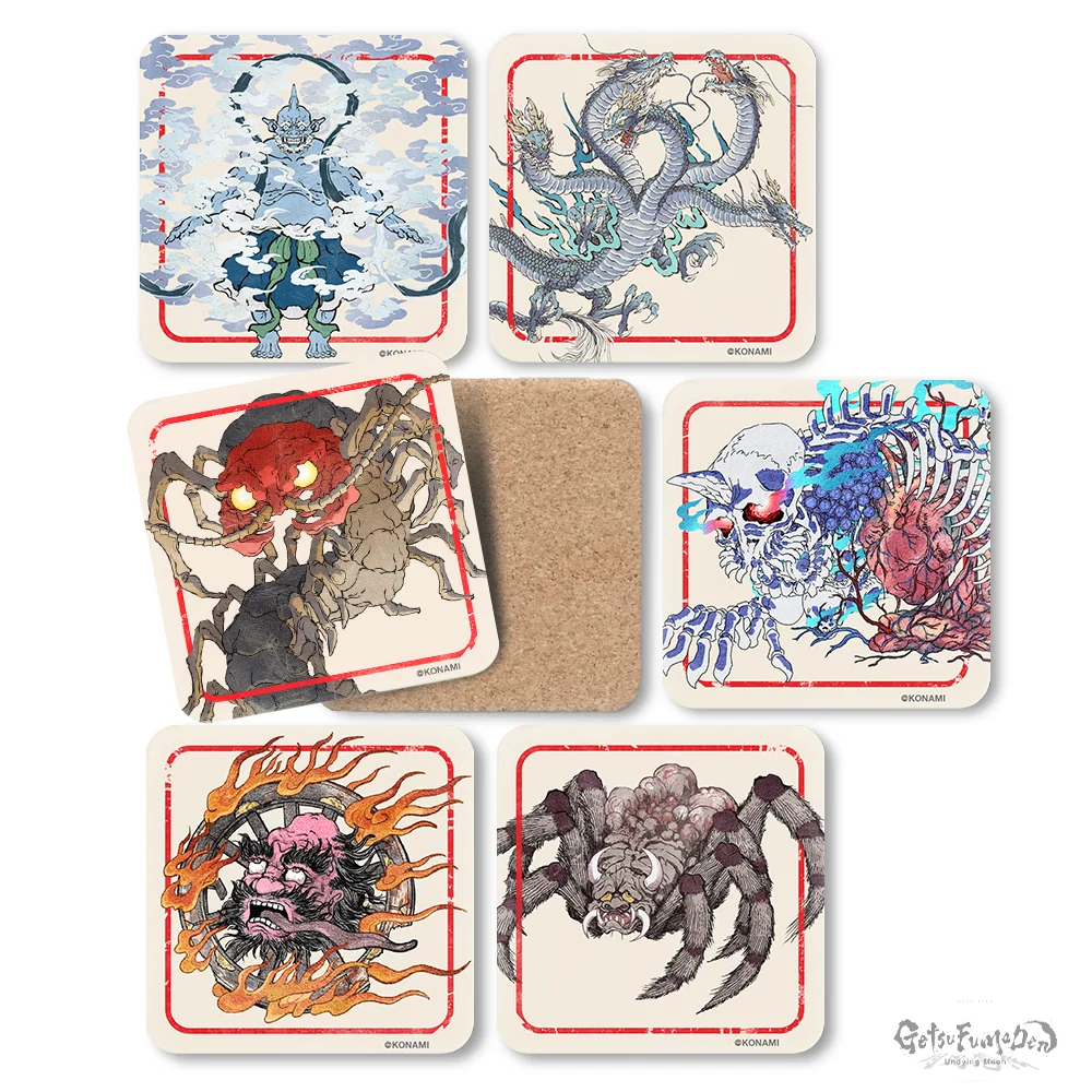 Getsufumaden Coaster Set with Cork Bottom