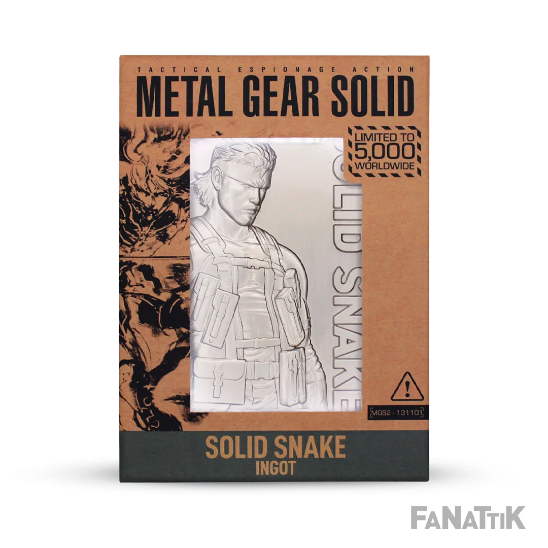 Metal Gear Solid 2 Snake Ingot Limited Edition metal-samlerobjekt