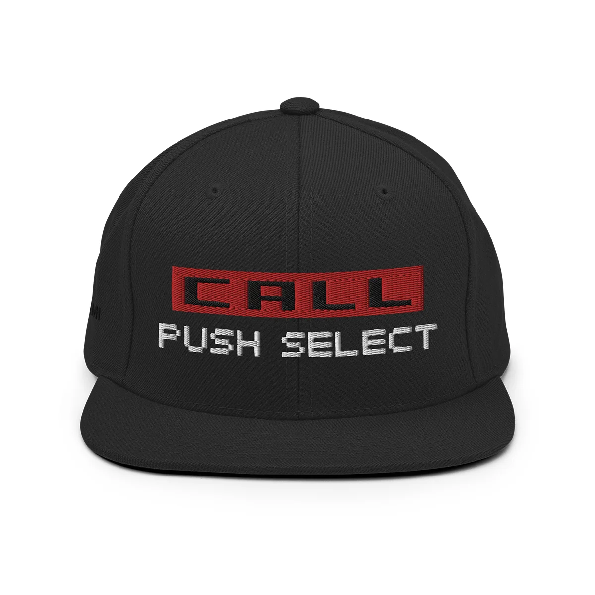 Call Incoming Embroidered Hat with Adjustable Snap Closure