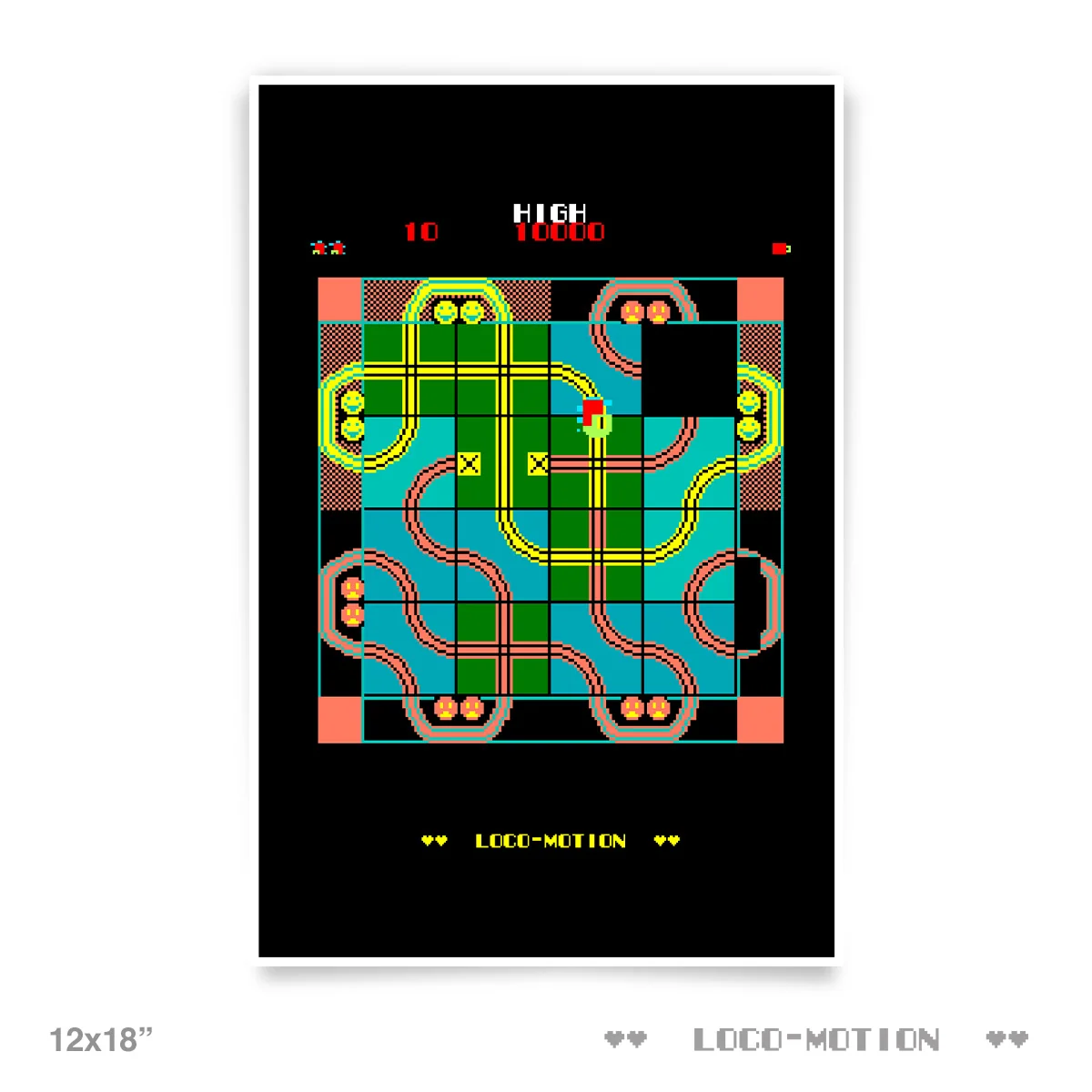 Locomotion Poster 24x36 Inch Matte Print Tribute to the Konami Classic