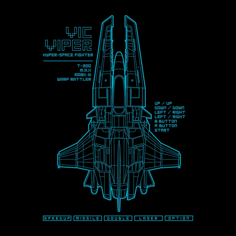 Vic Viper T-Shirt Classic Shoot-Em-Up Space Tee