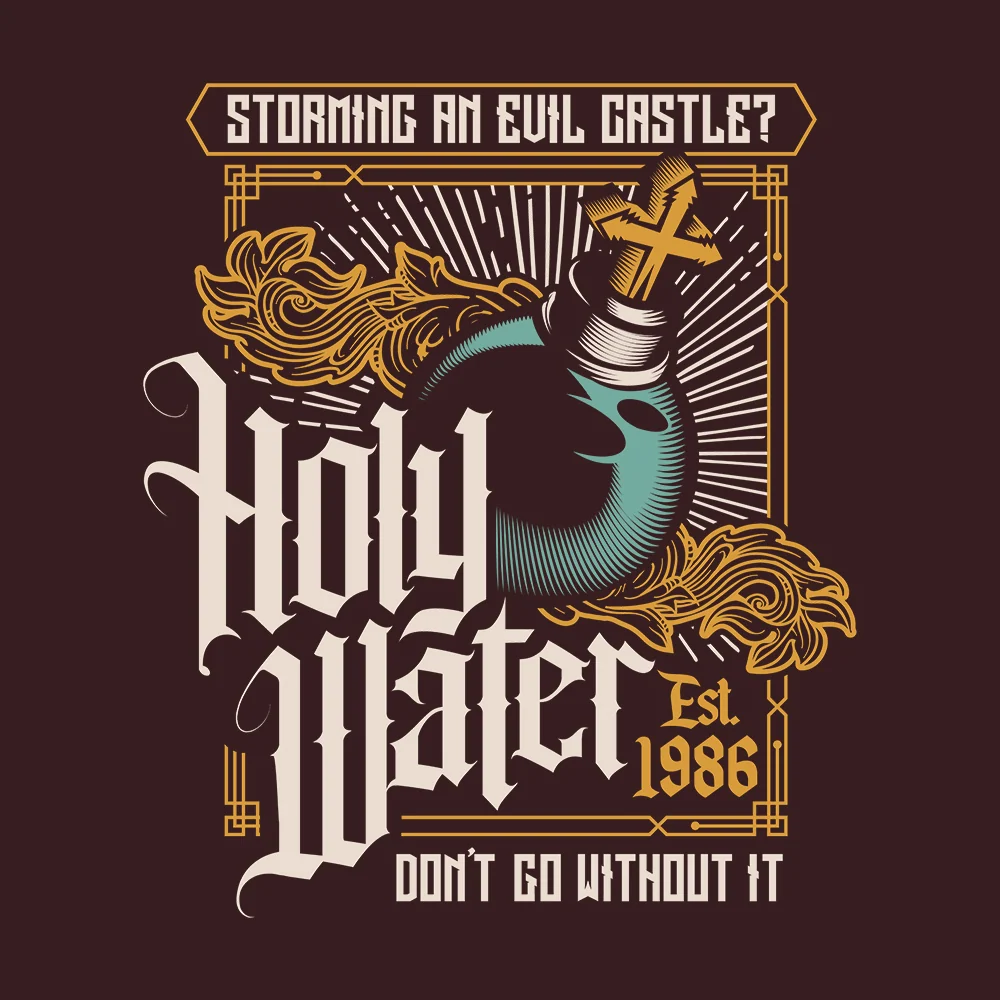 Holy Water T-Shirt, Unisex Cotton Tee for Men and Women