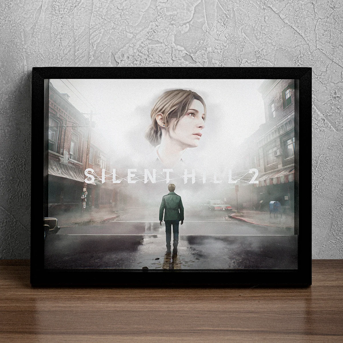 Silent Hill 2 Remake Key Art Shadowbox Three-Dimensional Wall Display