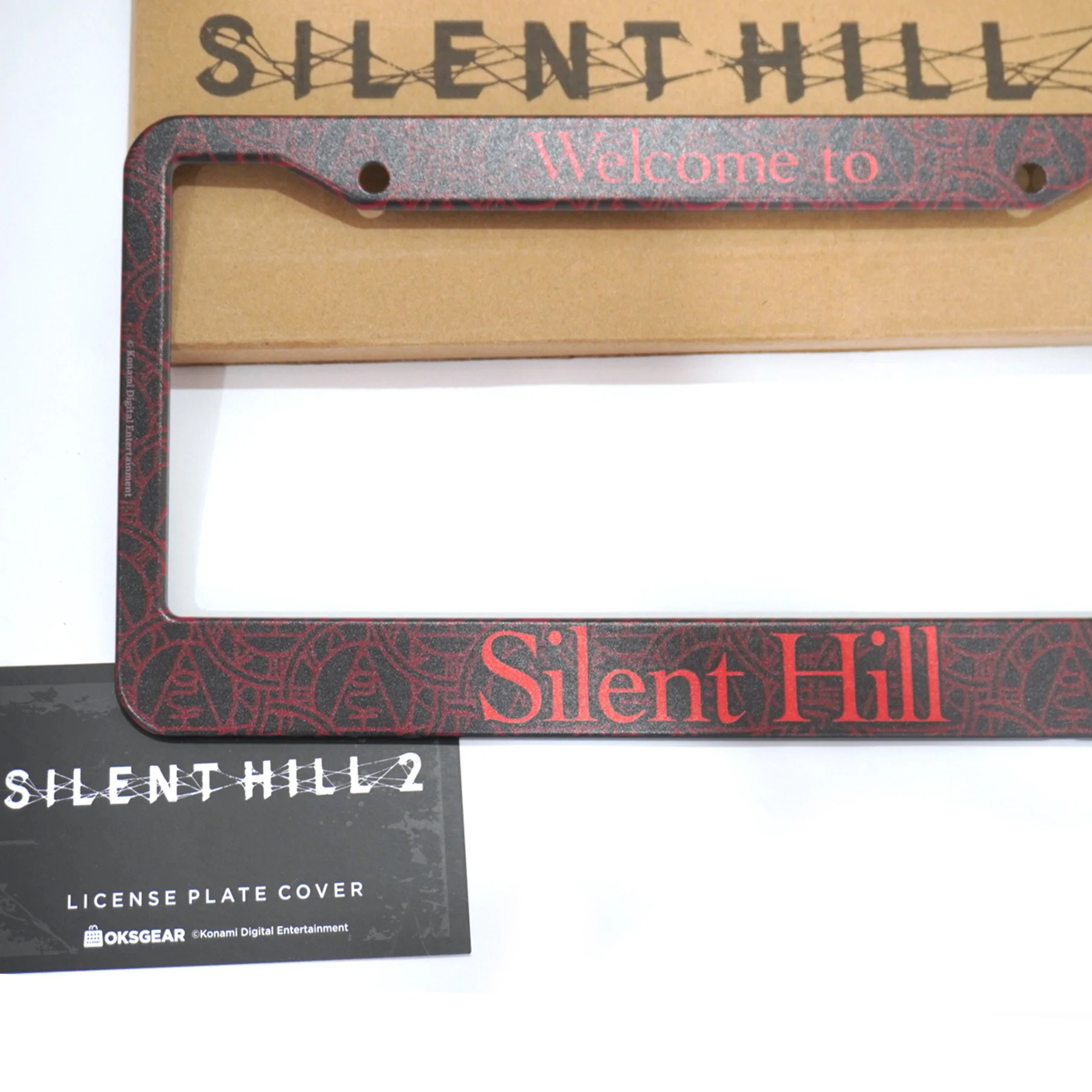 SILENT Hill Seal of Metatron nummerpladeholder - rød horror-biludstyr