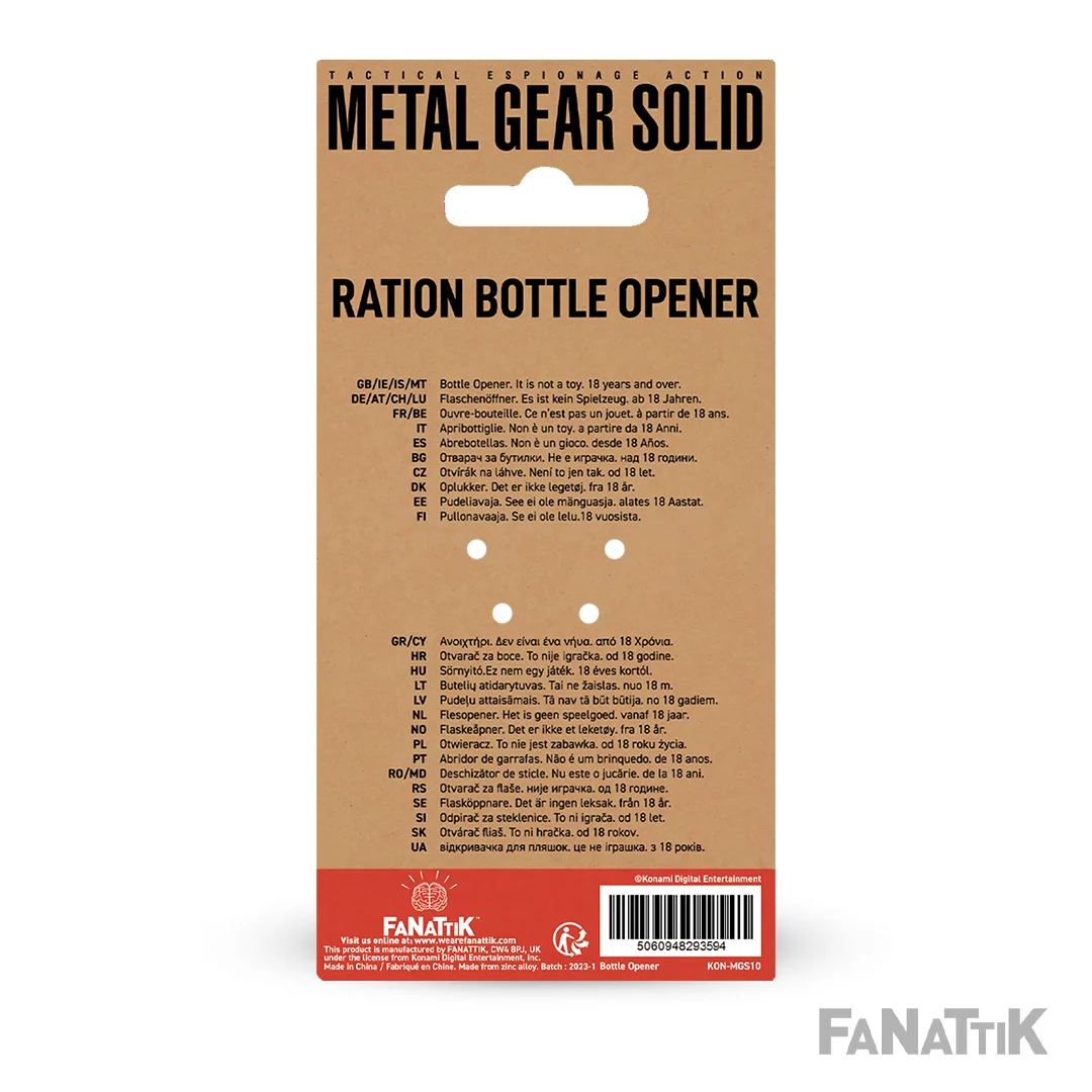 Metal Gear Solid Ration Bottle Opener Heavy-Duty Magnet