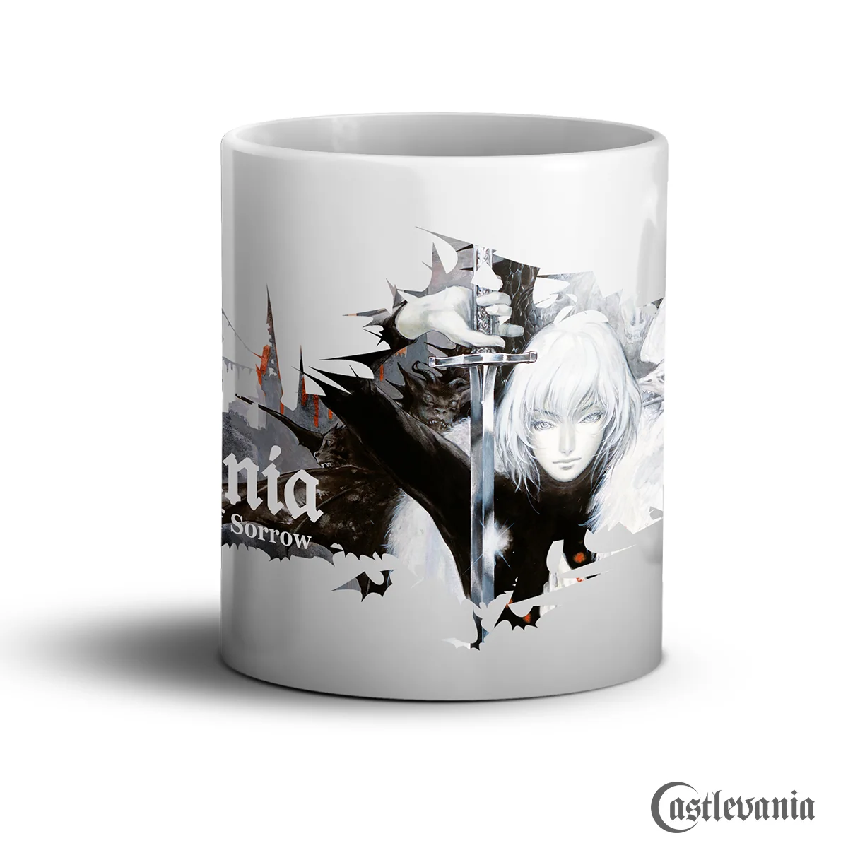 Caneca de Cerâmica Branca Castlevania Aria of Sorrow