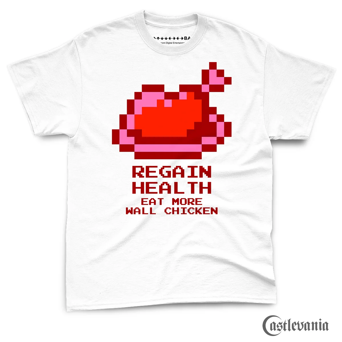 Wall Chicken Castlevania T-shirt i blød bomuld