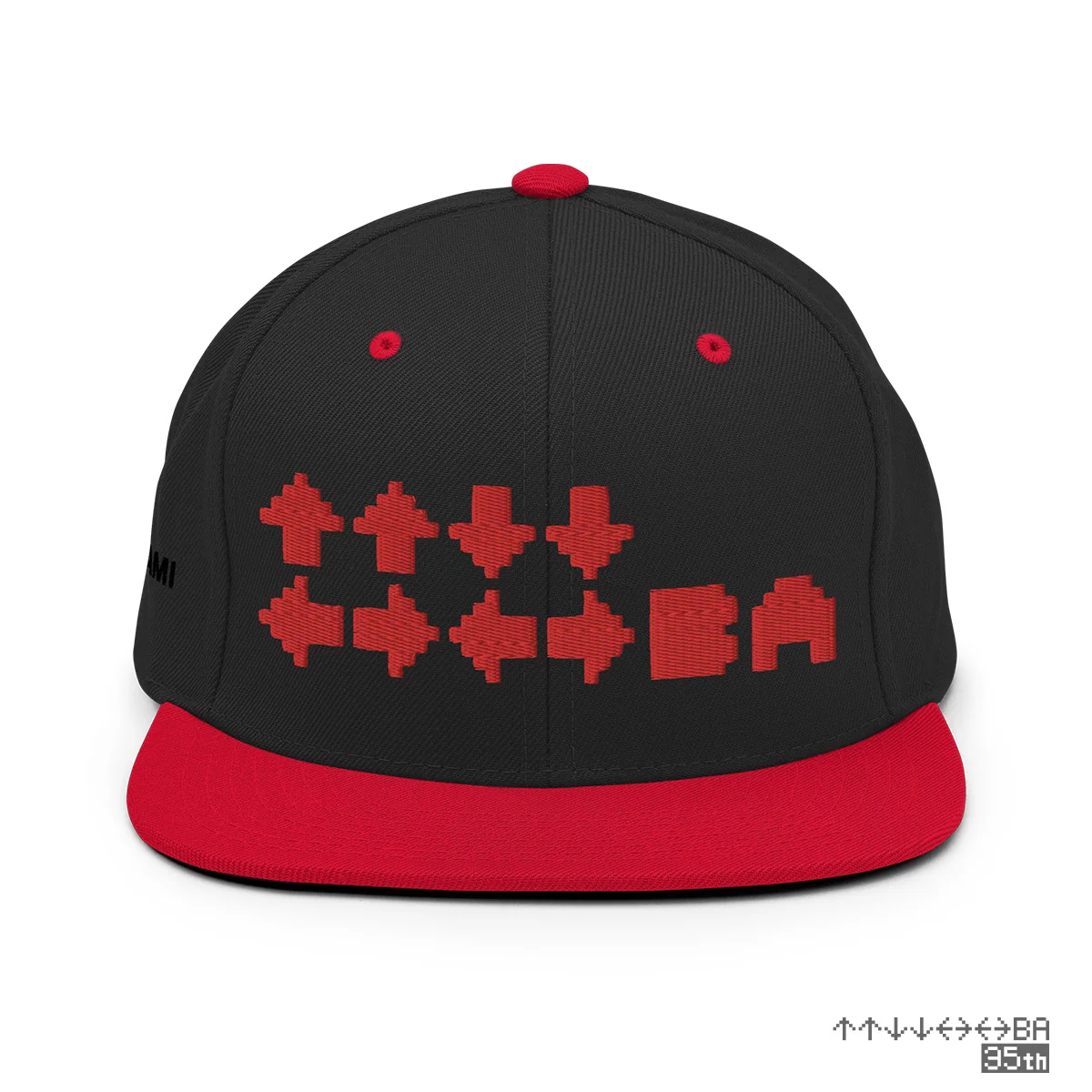 ↑↑↓↓←→←→BA Structured Snapback Hat with Flat Brim